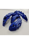 ROAL TUNİNG BREMBO MAVİ KALİPER KAPAK YAZILI 4 LÜ SET TÜM ARAÇ UYUMLU thumbnail 2