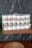 %100 Pamuklu 3D Çiçek İşlemeli 12 li Analı Kızlı Çeyizlik Havlu Seti 50x90 cm - 00030 thumbnail 4