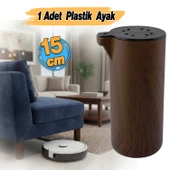 Mobilya Kanepe Koltuk Yatak Baza Yükseltme Ayağı Ayakları Plastik Kubik Kestane Kahvesi 15 cm 4 Adet thumbnail 2