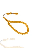 Sıkma Serisi Turuncu Sarı Bilek Boy Kehribar Tesbih Sistem Püsküllü thumbnail 1