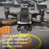 JS22PRO Drone,4K Uzaktan Kumandalı, Fırçasız motorlu 360 Roll Özellikli , Çift lens Korumalı Drone thumbnail 4