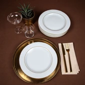 GÜRAL PORSELEN Soprano 6 Parça 25 Cm Servis Takımı Çift Altın Yaldız thumbnail 1