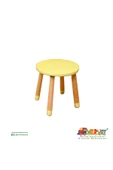 Wood & Joy Doğal Ahşap Renkli Çocuk Tabure (SARI) thumbnail 1
