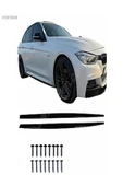 ROAL TUNİNG BMW 3 SERİSİ F30 YAN MARŞPİYEL EK BIÇAK PİANO BLACK 2012+ thumbnail 1