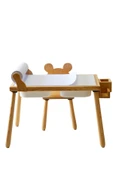 Ahşap Duyusal Çocuk Aktivite Masası+1 Sandalye Seti (Rulo Kağıt Hediyeli) thumbnail 3