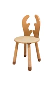 Wood & Joy Doğal Ahşap Renkli Çocuk Sandalye Geyik thumbnail 2