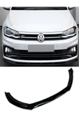 ROAL TUNİNG VOLKSWAGEN POLO ÖN TAMPON LİP PİANO BLACK (2019+ Uyumlu thumbnail 1