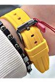 Fiesta Sarı Renk Kare Model Çelik Kasa Garantili Business Erkek Kol Saati + BİLEKLİK thumbnail 5