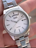 Q&Q Çelik Kordon Takvimli Kadran 2 Yıl Garantili 3 Atm Suya Dayanıklı Erkek Kol Saati QQ.E2005.A1 thumbnail 3