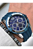 Chaperone Lacivert Spor Silikon Fonksiyonlu Şık Dizayn Erkek Kol Saati + BİLEKLİK HEDİYELİ By Reward thumbnail 4