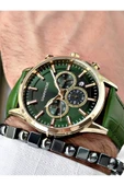 Chaperone Yeşil Renk Deri Kordon Fonksiyonlu  Erkek Kol Saati + BİLEKLİK HEDİYELİ By REWARD thumbnail 3
