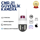 CMR21 HD Kablosuz Güvenlik Kamerası, 1080P Full HD, Gece Görüş, Hareket Algılama, 2 Yönlü Ses, Wi-Fi Destekli Ev ve İş Yeri Güvenlik Kamerası | HZLSTORE thumbnail 1