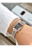 Ferrucci Rose Gold Renk Kesme Cam Şık Tasarım  Kadın Kol Saati + BİLEKLİK HEDİYELİ thumbnail 2