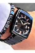 Ferrucci Siyah Renk Kare Klasik Çelik Kordon Erkek Kol Saati + BİLEKLİK thumbnail 1
