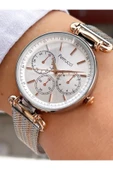 Ferrucci Rose Gold Silver Çift Renk Klasik Hasır Kordon Kadın Kol Saati thumbnail 1