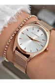 Navimarine Rosegold Renk Çelik Kordon Kadın Kol Saati + Bileklik Hediyeli thumbnail 1