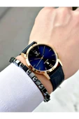 Fiesta Lacivert Renk Roma Rakamlı Çelik Kasa Business Erkek Kol Saati + BİLEKLİK thumbnail 2