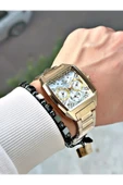 Reward Altın Renk Kare Model Fonksiyonlu Çelik Kordon Erkek Kol Saati + BİLEKLİK HEDİYELİ thumbnail 2