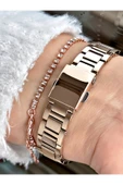 Ferrucci Rose Gold Renk Roma Rakamlı Model Çelik Kordon Kadın Kol Saati + BİLEKLİK HEDİYELİ thumbnail 3