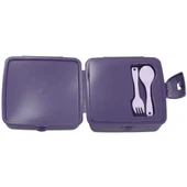 Beslenme Kutusu 4 Bölmeli Frozen Mor Renk Kız Figürlü 1 Adet Yemek Saklama Kabı Beslenme Çantası thumbnail 2