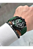 Chaperone Yeşil Renk Spor Silikon Fonksiyonlar Aktif Garantili Erkek Kol Saati + BİLEKLİK By REWARD thumbnail 2