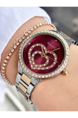 Ferrucci Rose Gold Gümüş Renk Rose Gold Kasa Kalpli Model Kadın Kol Saati + Bileklik Hediyeli thumbnail 1
