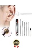 Özel Üretim Paslanmaz Çelik Kulak Balmumu Toplayıcı Çıkarıcı Temizleyici Bakımı Çubuk Seti 6 Parça thumbnail 2
