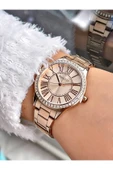 Ferrucci Taşlı Kasa Rosegold Renk Çelik Kordon Kadın Kol Saati Bileklik Hediyeli thumbnail 2