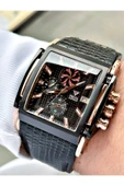 Fiesta Siyah Renk Rose Gold Kasa Çelik Kasa Business Fonksiyonlar Aktif Erkek Kol Saati + Bileklik Hediyeli thumbnail 4