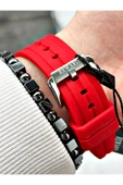 Reward Kırmızı Renk Spor Silikon Kordon Fonksiyonlu Garantili Erkek Kol Saati + BİLEKLİK thumbnail 5