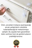 Yeni Ayarlanabilir Dolap Çekmece Kapağı Koruma Aparatı Bebek Çocuk Güvenlik Kilidi 9 Adet 17 Cm thumbnail 2