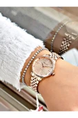 Ferrucci Rose Gold Sade Klasik Model Çelik Kordon  Kadın Kol Saati + BİLEKLİK HEDİYELİ thumbnail 2