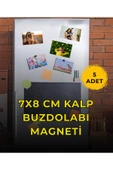 Buzdolabı Magneti 7x8 Cm Kalp Şeklinde Yüksek Kalite Magnet 5 Adet thumbnail 1