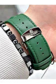 Reward Yeşil Renk Deri Kordon Çelik Kasa Fonksiyonlu Erkek Kol Saati + BİLEKLİK thumbnail 4