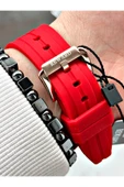 Reward Kırmızı Renk Spor Silikon Kordon Fonksiyonlu Garantili Erkek Kol Saati + BİLEKLİK thumbnail 5