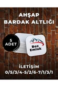 5 ADET Bardak Altlığı Kare 9,5cm  Ahşap Bardak Altlığı - Mug - Kupa Bardak Altlığı thumbnail 2