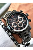 Reward Siyah Renk Fonksiyonlar Aktif Çelik Kordon 3 ATM Su Geçirmez Erkek Kol Saati + BİLEKLİK thumbnail 3