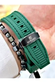 Reward Yeşil Renk Çelik Kasa  Mekanizma Lüx Erkek Kol Saati + BİLEKLİK thumbnail 4