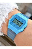 Cockpit Silikon Kordon 5 ATM Su Geçirmez Alarmlı Işıklı Kronometreli Dijital Kadın Kol Saati thumbnail 1