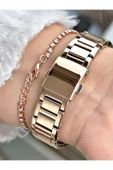 Ferrucci Rose Gold Renk Sade Model Roma Rakamlı Kadın Kol Saati + Bileklik Hediyeli thumbnail 3