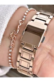 Ferrucci Rosegold Renk Çelik Kordon Kadın Kol Saati Bileklik Hediyeli thumbnail 3