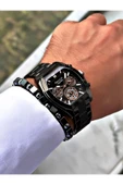 Ferrucci Siyah Renk Fonksiyonlar Aktif Kare Model Klasik Erkek Kol Saati + BİLEKLİK thumbnail 2