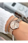 Ferrucci Rose Gold Renk Roma Rakamlı Sade Model Çelik Kordon Kadın Kol Saati + BİLEKLİK thumbnail 2