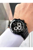Navimarine Siyah Renk Fonksiyonlu Çelik Kordon Erkek Kol Saati Bileklik Hediyeli thumbnail 2
