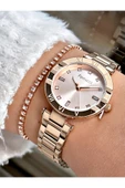 Ferrucci Rose Gold Renk Roma Rakamlı Model Çelik Kordon Kadın Kol Saati + BİLEKLİK HEDİYELİ thumbnail 1