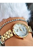 Chaperone Altın Renk Sade Model Kurdela Detaylı Kadın Kol Saati + BİLEKLİK thumbnail 3