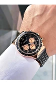 Navimarine Siyah Renk Fonksiyonlu Çelik Kordon Erkek Kol Saati Bileklik Hediyeli thumbnail 2