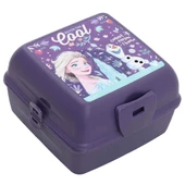 Beslenme Kutusu 4 Bölmeli Frozen Mor Renk Kız Figürlü 1 Adet Yemek Saklama Kabı Beslenme Çantası thumbnail 1