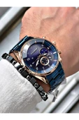Chaperone Lacivert Renk Fonksiyonlar Aktif Çelik Kordon  Erkek Kol Saati + BİLEKLİK HEDİYELİ By Reward thumbnail 2