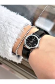 Casio Siyah Renk Deri Kayışlı Şık Dizayn Kadın Kol Saati + BİLEKLİK HEDİYELİ thumbnail 2
